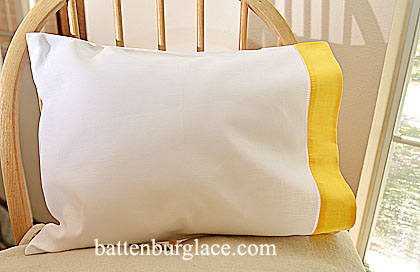 Baby Pillowcases 13x17 in..White Lemon Chrome.Set of 2 - Click Image to Close